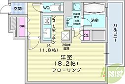 グランカーサ裏参道 1Kの間取図画像