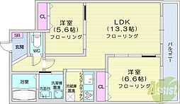グラン札幌 2LDKの間取図画像