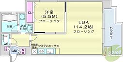 RESIDIAKITA-SANJO 1LDKの間取図画像