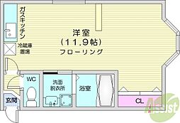 MSP722壱番館 ワンルームの間取図画像