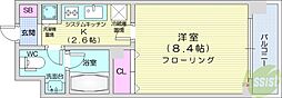 RESIDIAKITA-SANJO 1Kの間取図画像