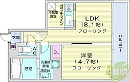 ローレル17 1LDKの間取図画像