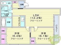 シャーメゾンフィールトロイメ2 2LDKの間取図画像
