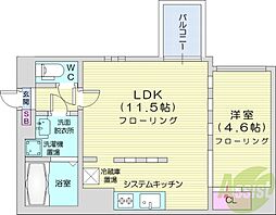 CITYSPIRE南三条2 1LDKの間取図画像