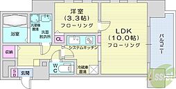 UURコート札幌北三条 1LDKの間取図画像