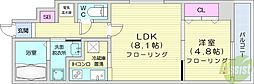 イリオス中島公園 1LDKの間取図画像