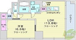 ビッグタワー大通公園 1LDKの間取図画像
