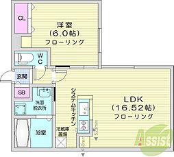 CLASSEN32 1LDKの間取図画像