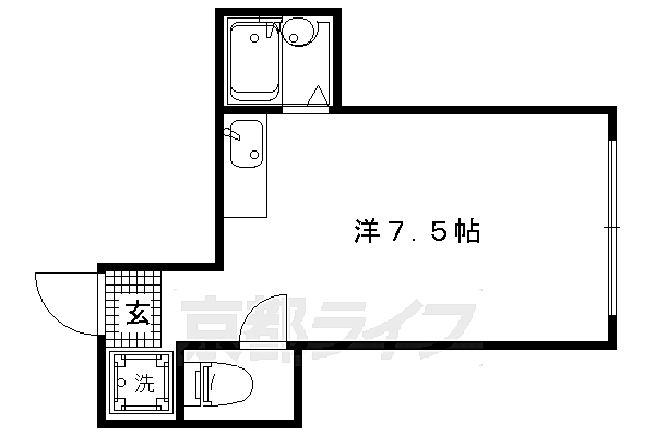 メゾンワイズ 201｜京都府京都市上京区西町(賃貸マンション1R・2階・17.00㎡)の写真 その2