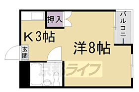 小笹ハイツ 101 ｜ 京都府京都市右京区西院乾町（賃貸マンション1K・1階・27.58㎡） その2