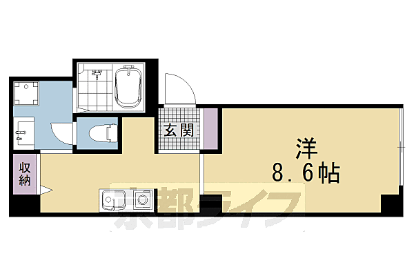 ＣＯＣＯ下鴨 401｜京都府京都市左京区下鴨西林町(賃貸マンション1K・4階・32.80㎡)の写真 その2