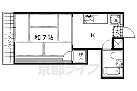 第二船岡山荘 202 ｜ 京都府京都市北区紫野北舟岡町（賃貸アパート1K・2階・21.00㎡） その2