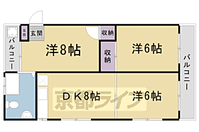 小堀マンション北大入町 2-C ｜ 京都府京都市右京区西京極北大入町（賃貸マンション3LDK・2階・21.96㎡） その2