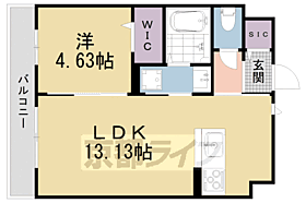 ベルフォレ大山 303 ｜ 京都府京都市左京区一乗寺払殿町（賃貸アパート1LDK・3階・41.36㎡） その2