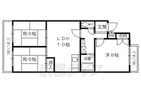 メゾンドール京の道 105 ｜ 京都府京都市右京区太秦京ノ道町（賃貸マンション3LDK・1階・60.97㎡） その2