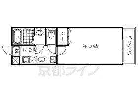 京都府京都市下京区西七条八幡町（賃貸マンション1K・3階・22.49㎡） その2