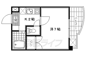 サンシャイン金閣寺 201 ｜ 京都府京都市北区衣笠西馬場町（賃貸マンション1K・2階・20.00㎡） その2