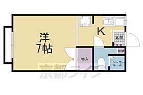 コテージＰＯＬＯ 103 ｜ 京都府京都市右京区常盤出口町（賃貸アパート1K・1階・20.25㎡） その2