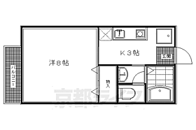 クレスト松ヶ崎 106 ｜ 京都府京都市左京区松ケ崎久土町（賃貸アパート1K・1階・27.08㎡） その2