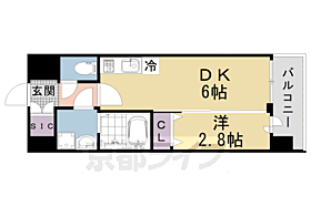 ブランシエスタ西京極 206 ｜ 京都府京都市右京区西京極新明町（賃貸マンション1DK・2階・25.04㎡） その2