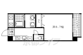 京都府京都市下京区高材木町（賃貸マンション1K・5階・28.66㎡） その2