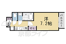 京都市上京区革堂前之町マンション 1Kの間取図画像