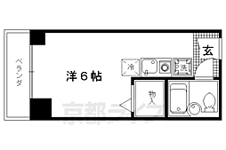京都今出川レジデンス 1Kの間取図画像