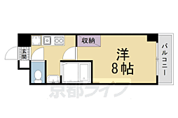 ＥＣＯ・ＶＩＬＬＡＧＥ北山 3階1Kの間取り