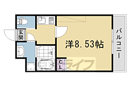 仮)フラッティ西京極 1Kの間取図画像