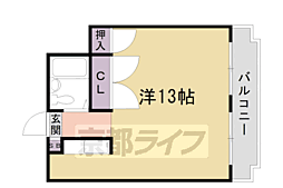 メゾンドゥペッシュ ワンルームの間取図画像