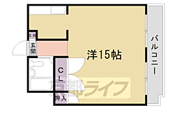 メゾンドゥペッシュ ワンルームの間取図画像