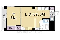 メイプルリーフ嵐山 1LDKの間取図画像