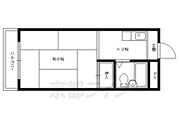 ルミナス一条 1階1Kの間取り