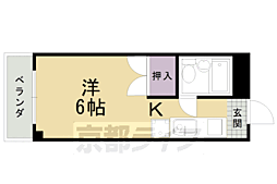 コーポラス音戸山 1Kの間取図画像