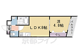ＡＲＣＡ嵯峨嵐山 3階1LDKの間取り