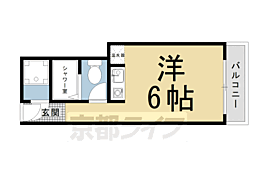 京都今出川レジデンス ワンルームの間取図画像