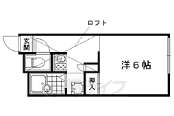 レオパレスアルタ1 1Kの間取図画像