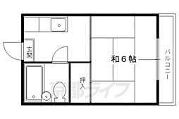 第3ロイヤルハイツ 1DKの間取図画像