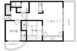 ペレニアルフラックス 2LDKの間取図画像