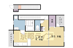 storia桂 1LDKの間取図画像
