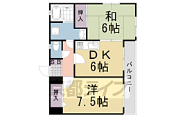 ダコタハウス 2DKの間取図画像