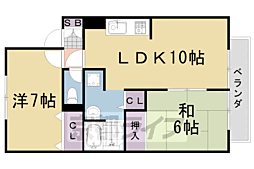 ラ・ルミエール2 2LDKの間取図画像