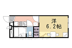 レオパレス鴨川 1Kの間取図画像
