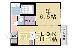 ヴィヴァーチェ西賀茂 1LDKの間取図画像