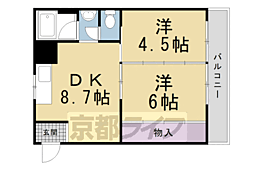 メーゾンヴィオレット 2DKの間取図画像