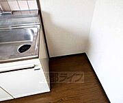 冷蔵庫を置くスペースのあるキッチンです