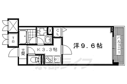 パインフィールド洛東 1Kの間取図画像