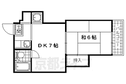 第2ふもとビル 1DKの間取図画像