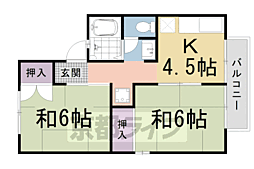 セジュールマミA 2DKの間取図画像
