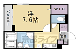 カルム 新久 1Kの間取図画像